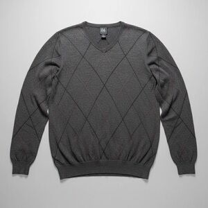 Jos A Bank Traveler Men’s Gray Merino Wool Crew Neck Pullover Sweater 3XLT A0080